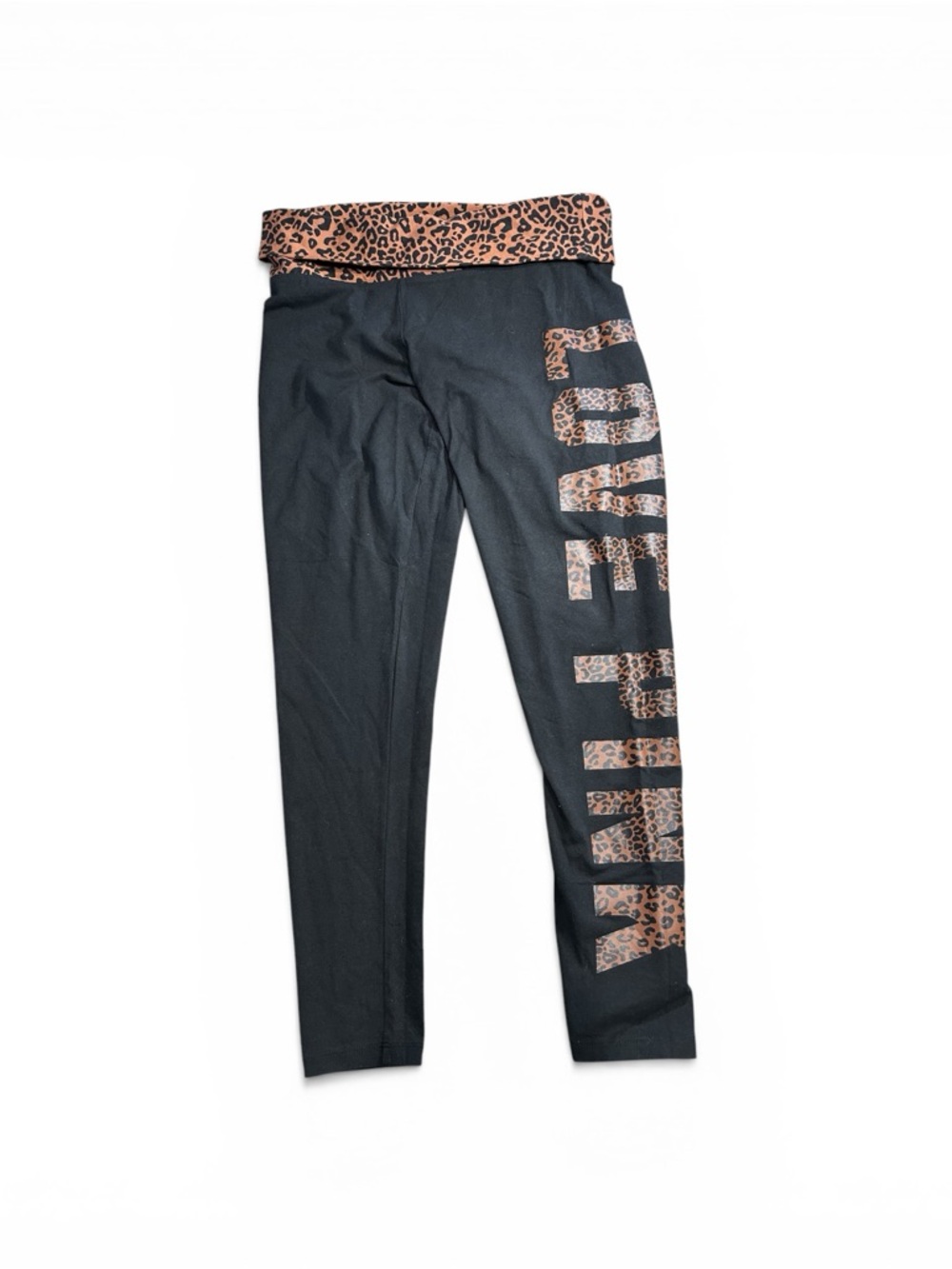 Victoria's Secret black leopard print sweatpants Size Large